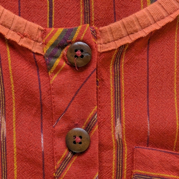 Free People Better Days Short Sleeve Striped Maxi Dress Red Combo Women's Sz S - Picture 13 of 13